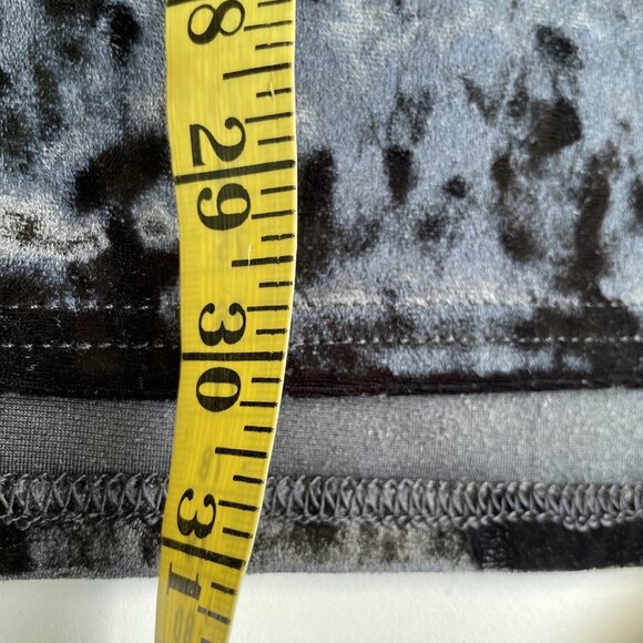 Spring & Mercer Crushed Velvet Legging Tee Tunic Sz XL Black Stretch Whimsigoth - Picture 8 of 8